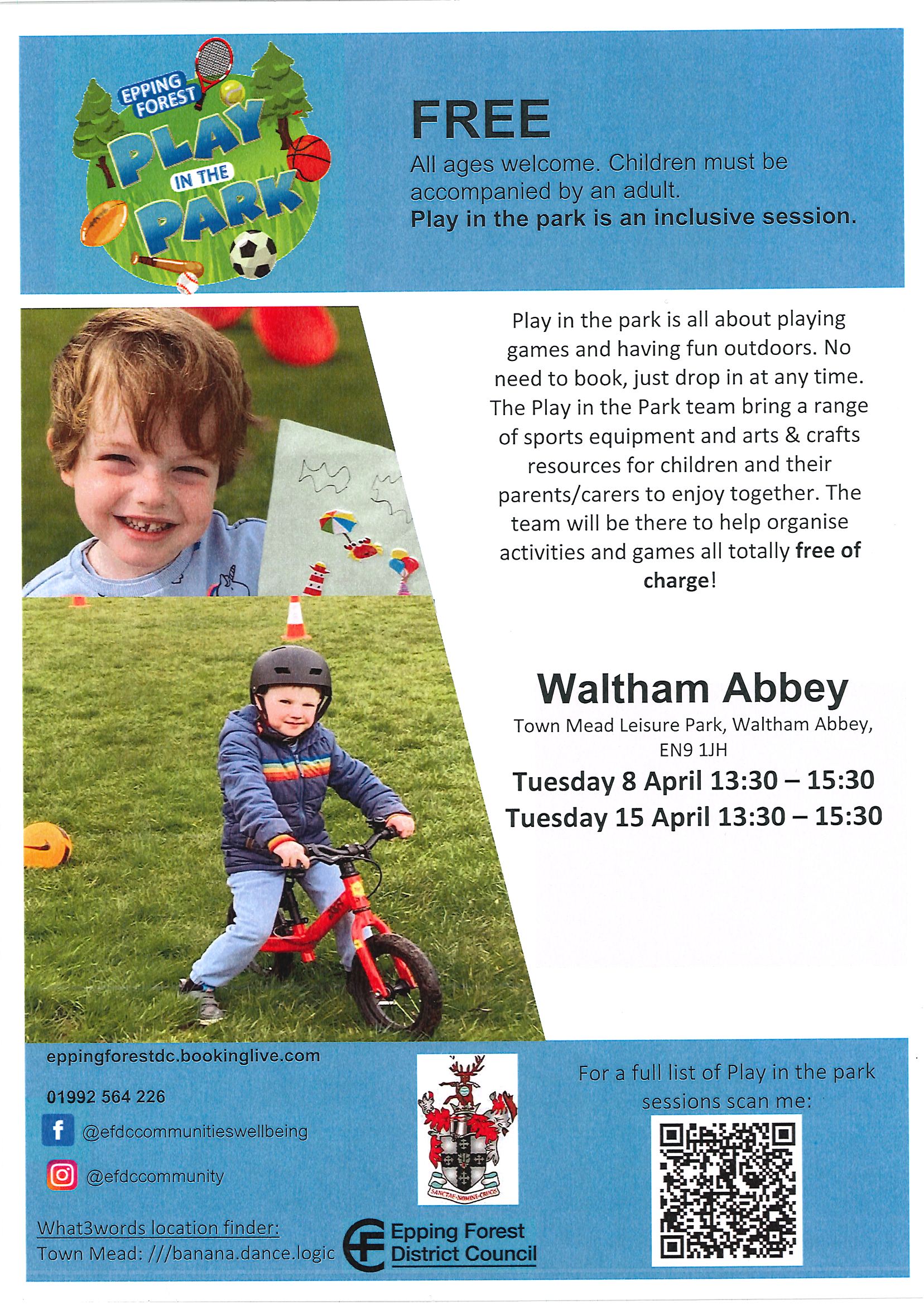 Epping Forest Play in the Park Location Town Mead Leisure Park